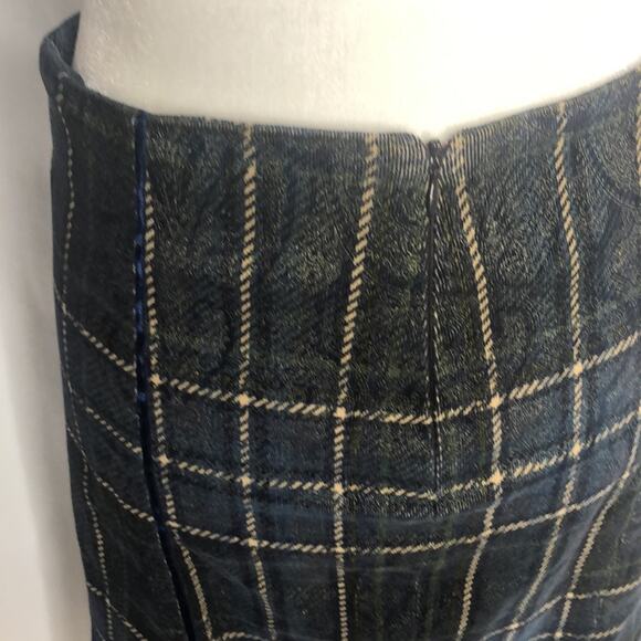 Bye plaid blue and brown midi skirt - Picture 3 of 10